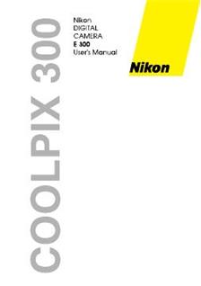 Nikon Coolpix 300 manual. Camera Instructions.